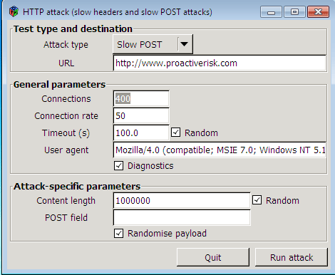 slow http post attack